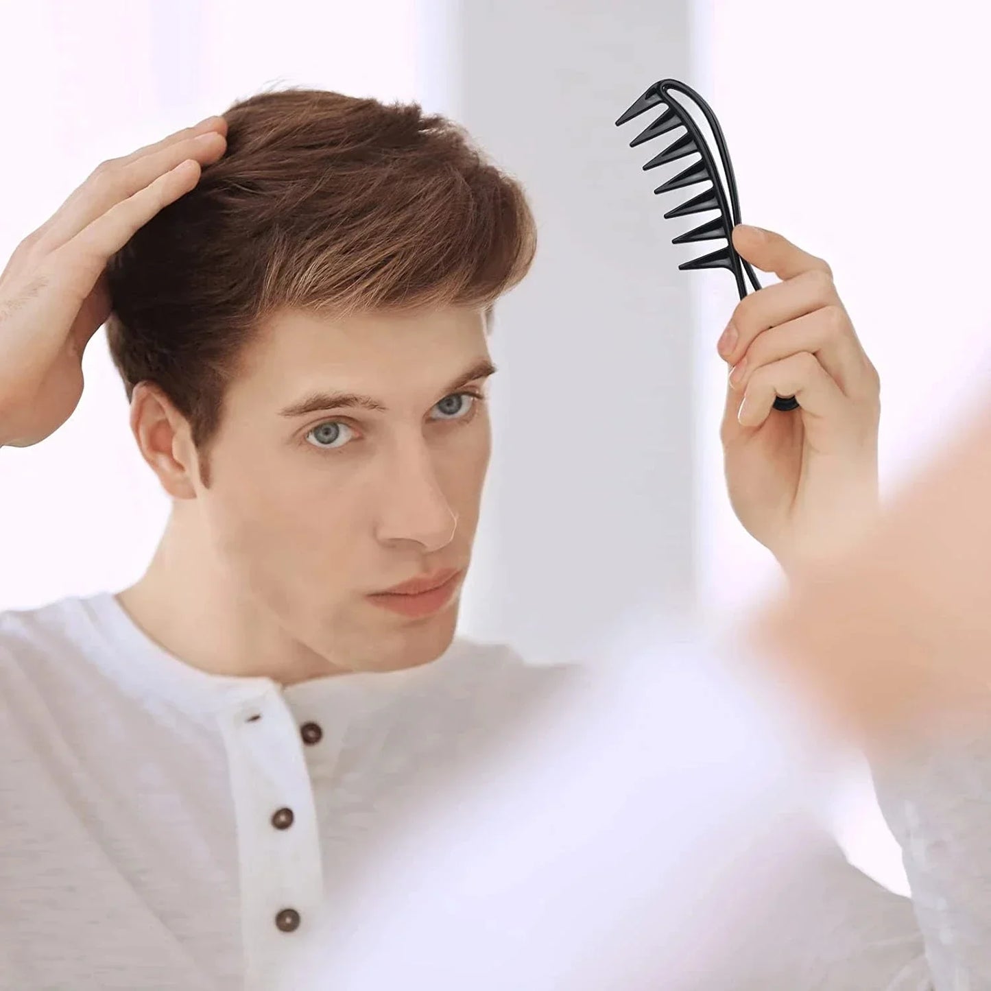 Grzebień Barberski Szerokozębny – Do Stylizacji Włosów Olejowanych