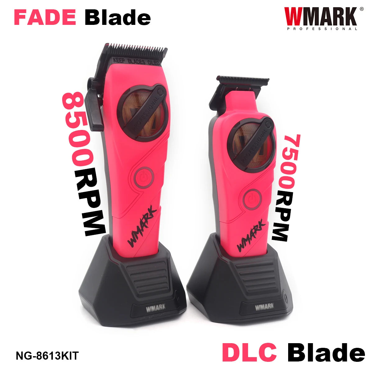WMARK NG-8613KIT – Profesjonalny Zestaw Maszynki Fryzjerskiej z Ładowarką Bazową