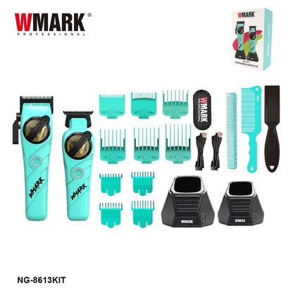 WMARK NG-8613KIT – Profesjonalny Zestaw Maszynki Fryzjerskiej z Ładowarką Bazową
