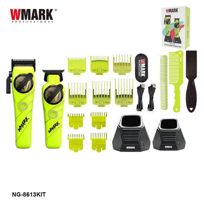 WMARK NG-8613KIT – Profesjonalny Zestaw Maszynki Fryzjerskiej z Ładowarką Bazową