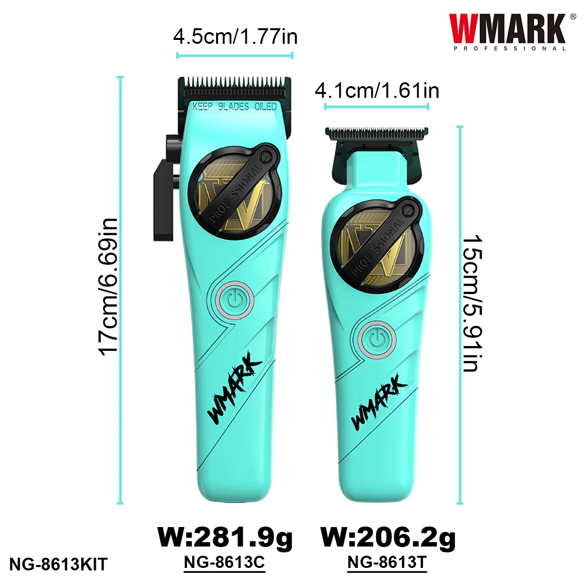 WMARK NG-8613KIT – Profesjonalny Zestaw Maszynki Fryzjerskiej z Ładowarką Bazową
