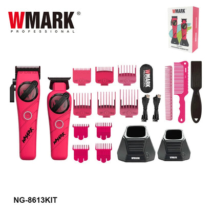 WMARK NG-8613KIT – Profesjonalny Zestaw Maszynki Fryzjerskiej z Ładowarką Bazową